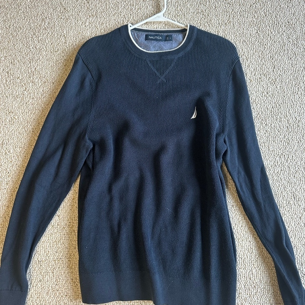 Nautica Men's Dark Navy Crewneck Sweater
